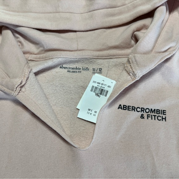 Abercrombie & Fitch Light Pink Casual Hoodie Kids size 11/12 - Picture 2 of 2